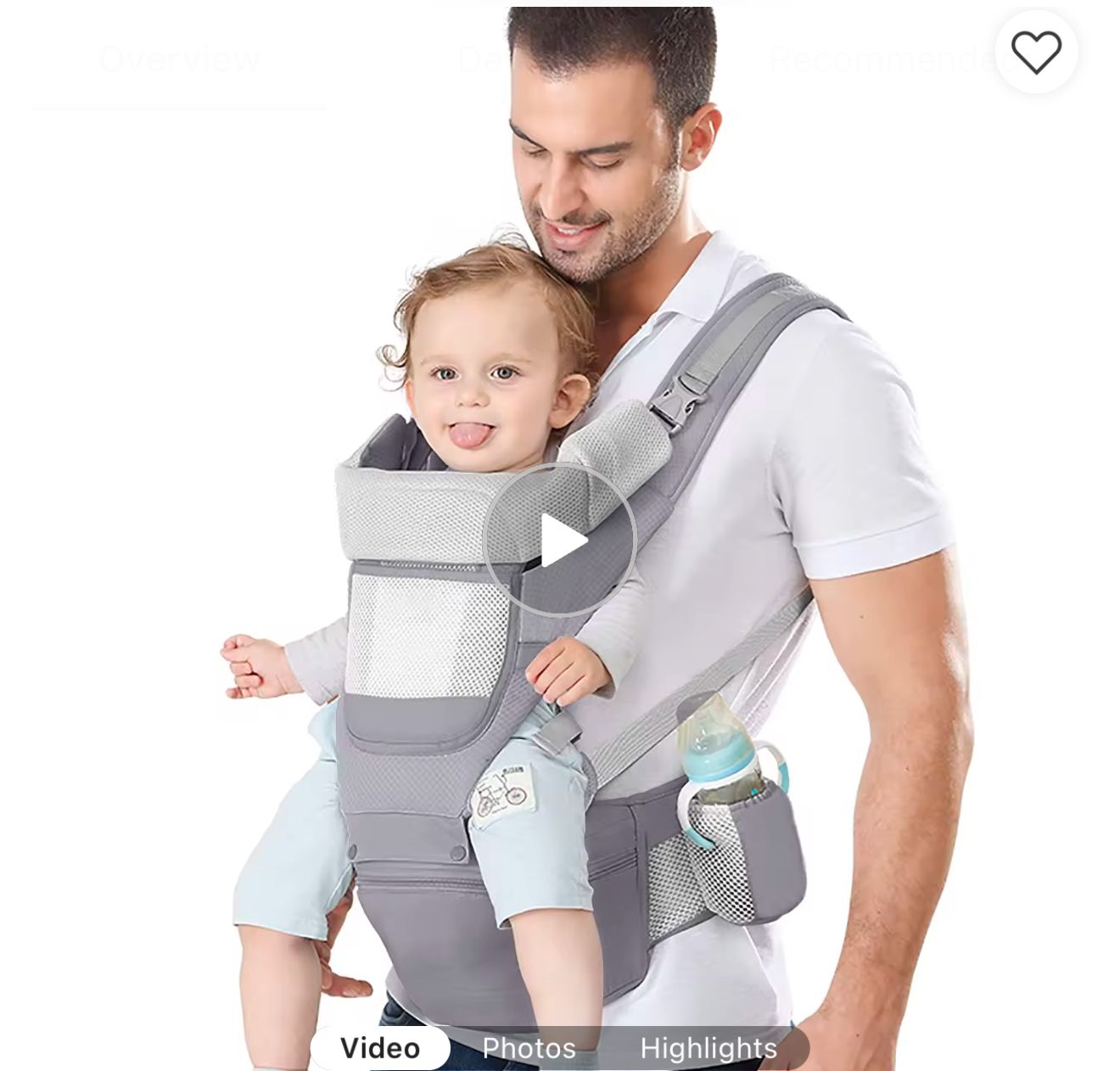 Ergonomic Baby Carrier Bag  Baby Holder Carrier (1 Pc)