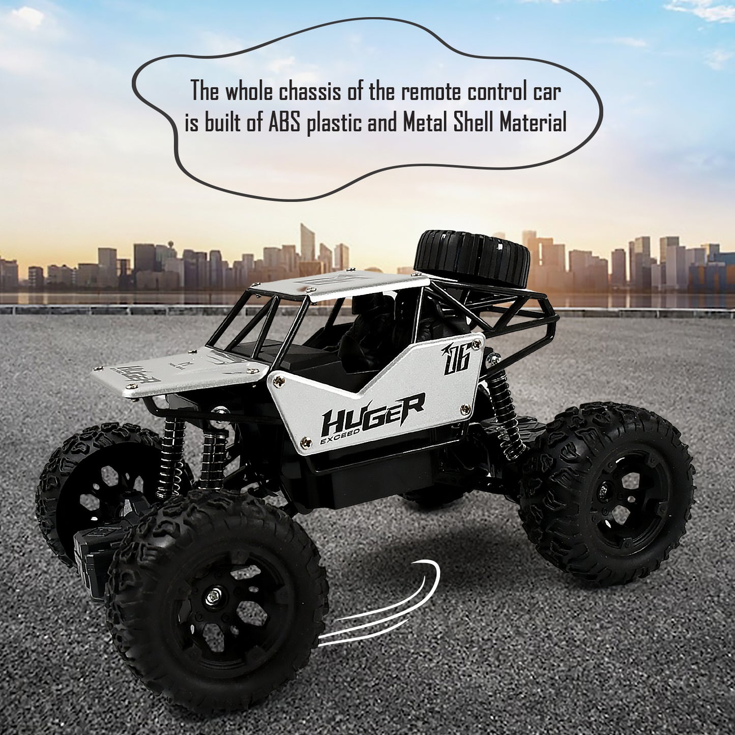 17816   118 Scale Rock Crawler Monster Rc Truck All Terrain Stunt Racing Car Rechargeable Indoor Outdoor Toy Car