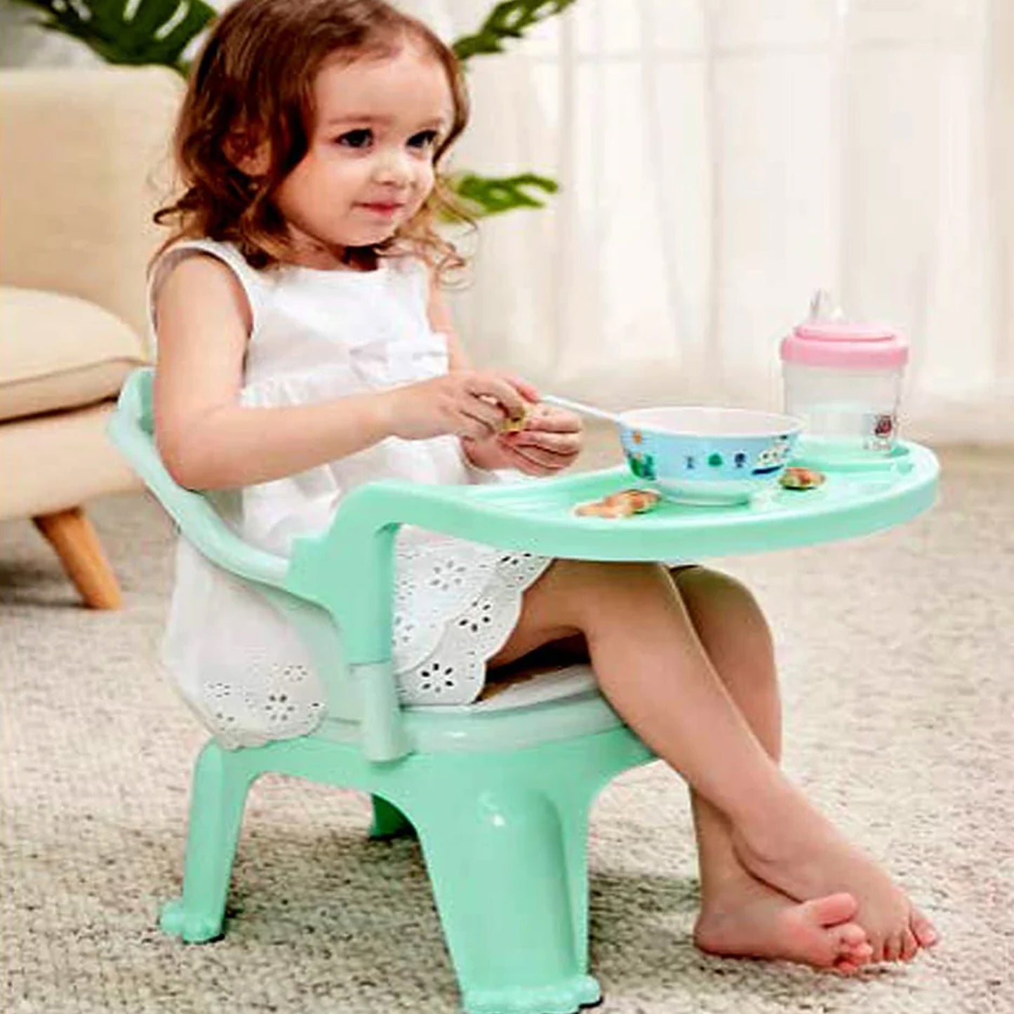 3183 Baby Chair With Tray Strong And Durable Plastic Chair For Kidsplastic School Study Chairfeeding Chair For Kids Portable High Chair For Kids