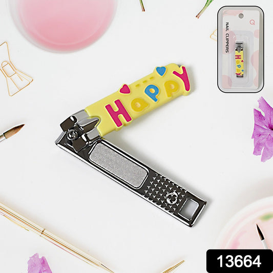 Cute Nail Clipper With Nail Catcher Nail File - Stainless Steel (1 Pc)