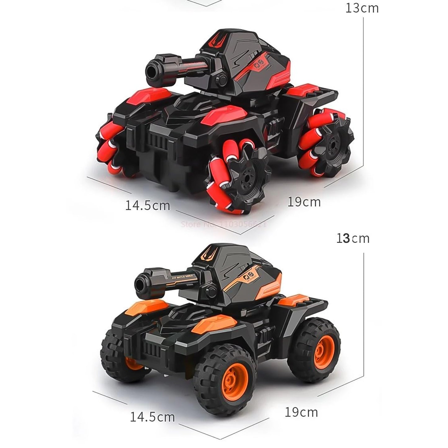 New Remote Control Vehicle 4wd Off Road Climbing Vehicle Water Bomb Armored Tank Battle Launcher Boys Childrens Toy Car (1 Pc  With Remote)