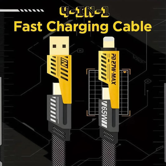 4 In 1 Charging Cable 65w Cable (1 Pc  1 Mtr.)