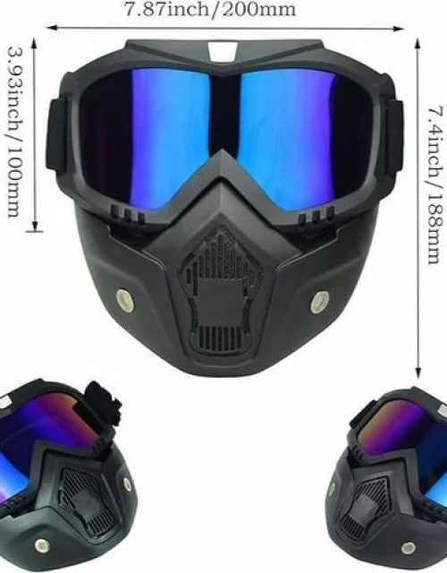 Rapid Motorcycle Goggle Face Mask, Polythene Bag