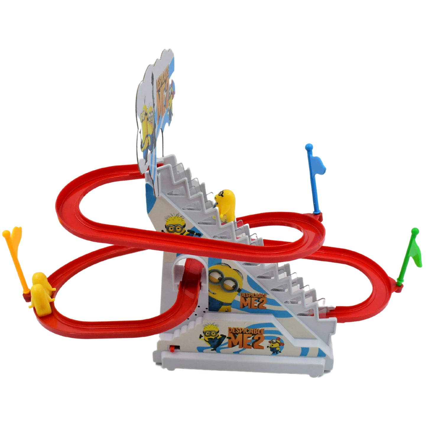 4480  Ducks Climb Stairs Toy Roller Coaster Electric Duck Chasing Race Track Set Fun Duck Stair Climbing Toy With Flashing Lights Music And 3 Ducks Small Ducks Climbing Toys